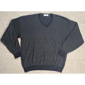 St.‎ Croix Shop Men's Vtg Made In USA Long Sleeve V-Neck Striped Sweater Size XL